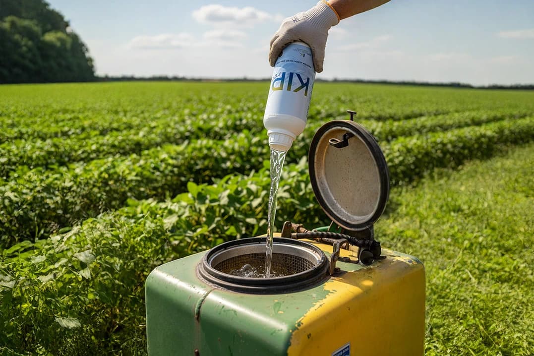 Campo de cultivo ao entardecer com plantação saudável...