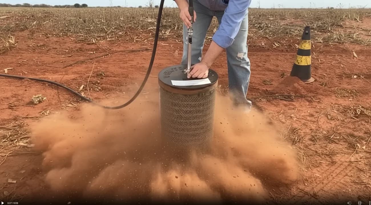 Campo de cultivo ao entardecer com plantação saudável...